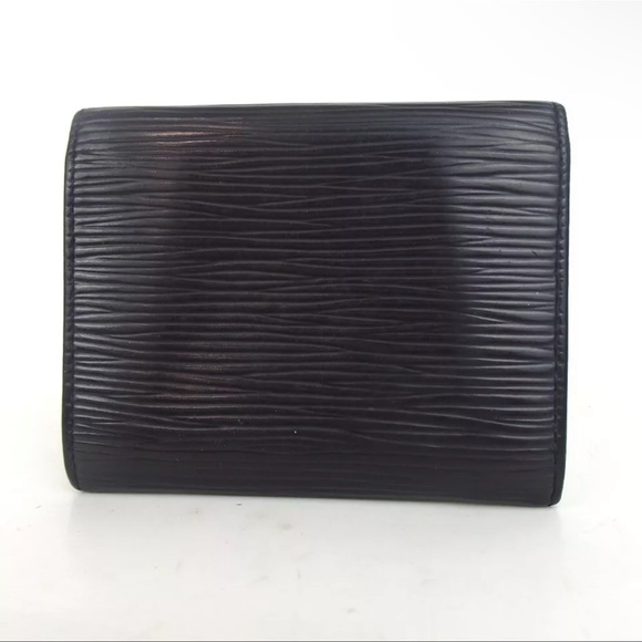 AUTH LOUIS VUITTON Black Epi Portomonet Simple Coin Purse Pouch - Picture 2 of 7